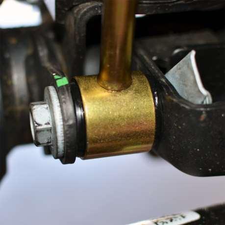 Using the supplied hardware install the top of the MetalCloak extended sway bar links II.
