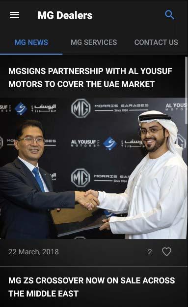 MG Dealers MG NEWS MG SERVICES CONTACT US MG SIGNS PARTNERSHIP WITH AL YOUSUF MOTORS TO COVER THE UAE MARKET NO MORE FOMO MG Dealers Catch up on all that s important here.