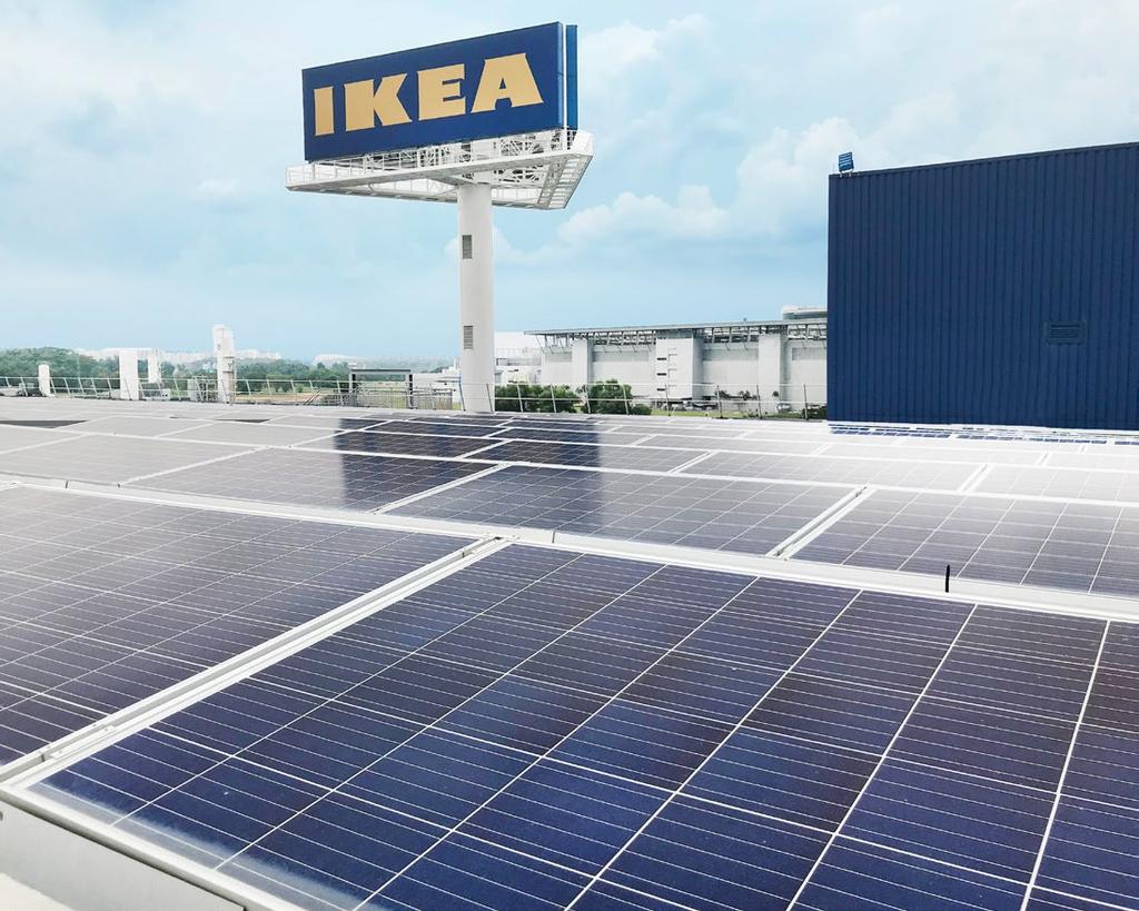 Singapore: IKEA rooftops go solar Commercial rooftop installation costs have decreased by 30% in the last five years, allowing companies such as IKEA to achieve operational cost and carbon footprint