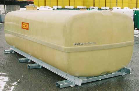 and/or square containers steamed and cleaned (on request) Tank 13500 l Trunk-shaped tanks Presentation without transport securing Capacity l Dimensions cm (l x w x h)