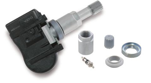 Pre-programmed and designed to follow OE vehicle relearn procedures 3 Valve core, stem and hex