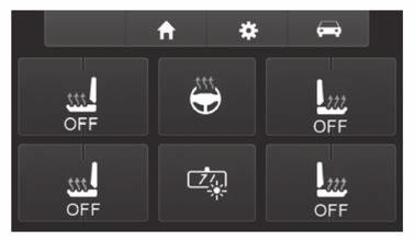 factory radio panel are now placed: ECO/ESC/PARK-SENSE/SPORT/STOP-START* The upper right tab with a gear icon will take you to the Configuration Settings screen.
