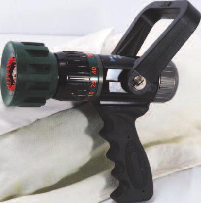 Playpipe Nozzles Axial Playpipe with stacked tip smooth bore nozzle with 1 1 /4", 1 1 /8" & 1" outlets.