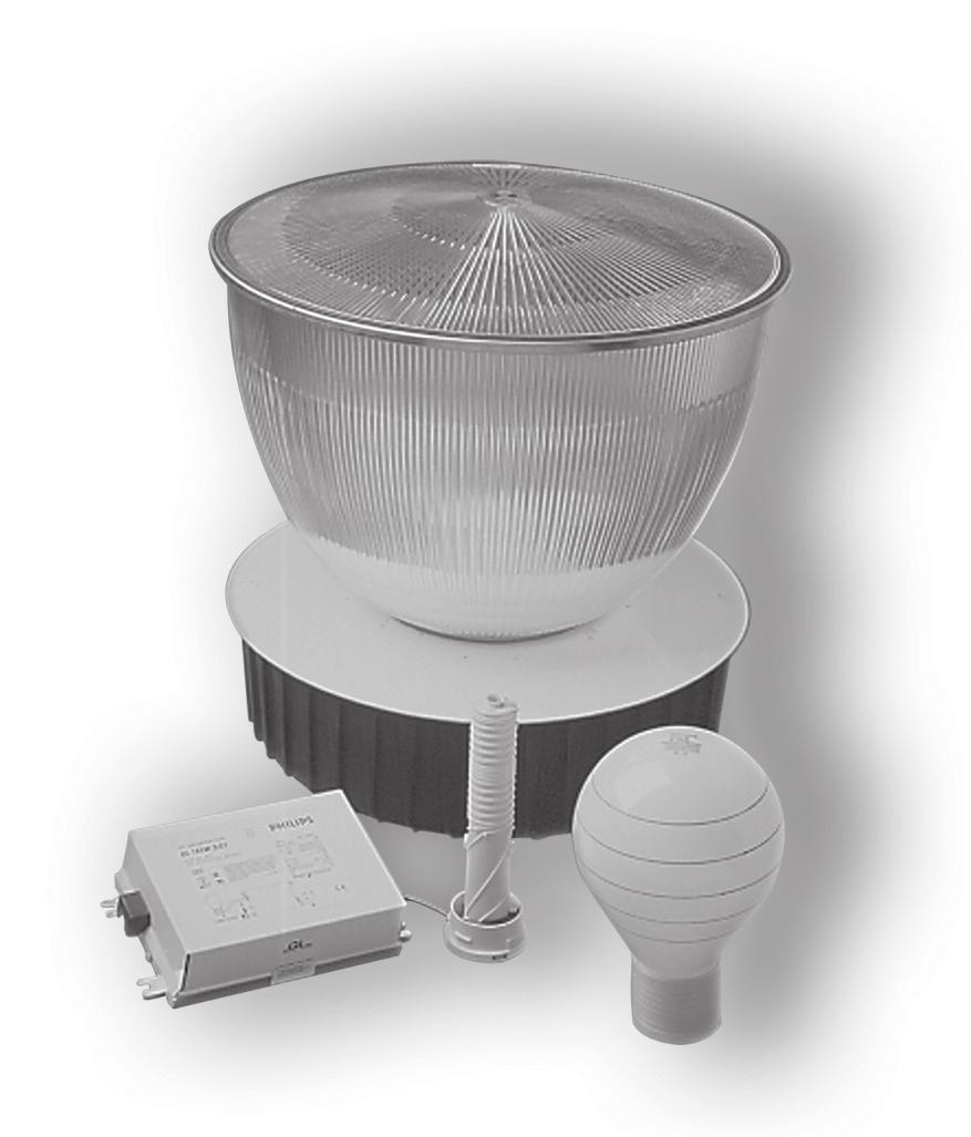 WASHINGTON Compact low bay refractor luminaire provides exceptional performance with 85% spread light and 15% ceiling uplight.