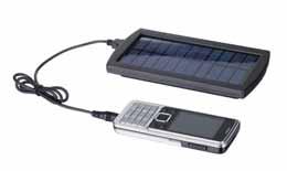 SOLAR CHARGERS Mini Solar Mobile Phone Charger TWB-P0202A-00 Ideal for short term or emergency charging Compatible with mobile phones, PDAs, mp3s, and Ipods Output voltage: 5V Convenient charging