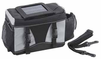 7V 2200mAh USB Solar Power 4-5 hours 8-9 hours Bicycle Bag Solar Charger TWB-SC-CDC18 Attaches to your favorite two-wheeler Integrated solar panel USB to DC