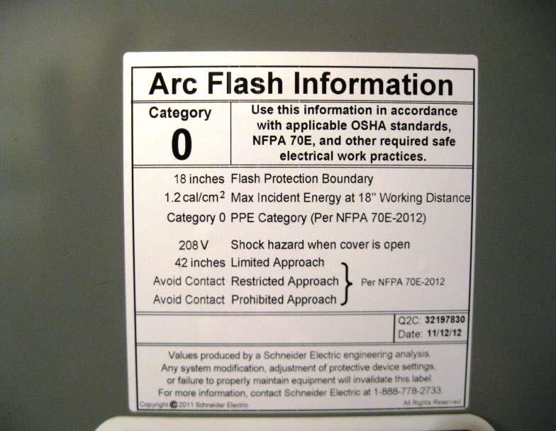 Voltage label is required in