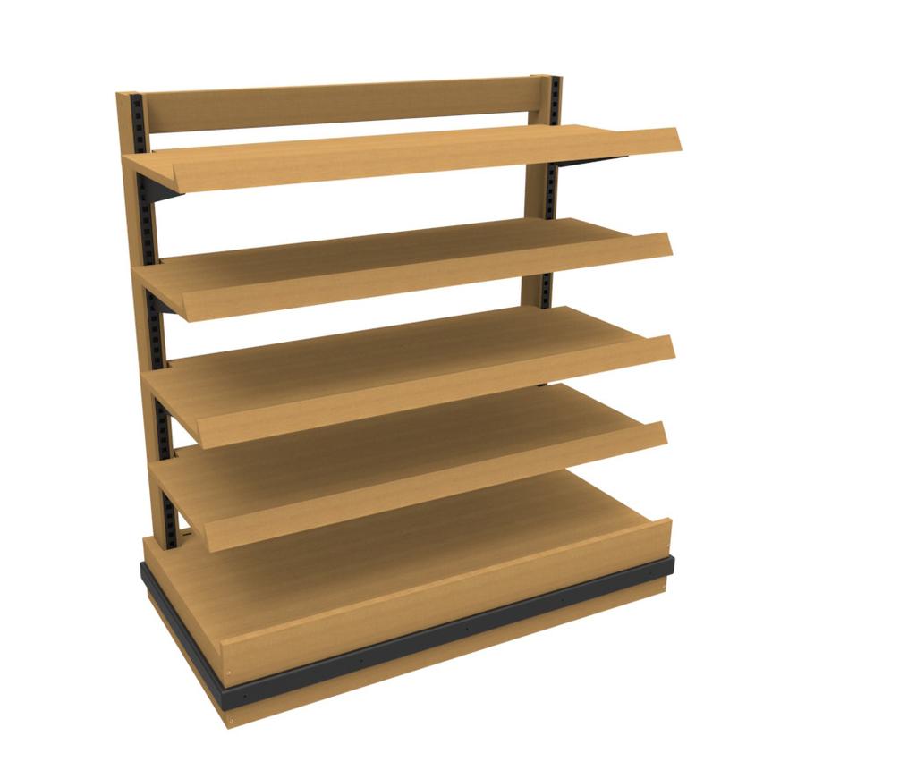 BFC SERIES SHELVING DISPLAY - SINGLE SIDED SDCS-001-01B Single Sided Shelving 47 1/2 24 1/8 51 Birch/maple plywood, baltic birch plywood & solid maple construction Non-locking casters 2 ABS