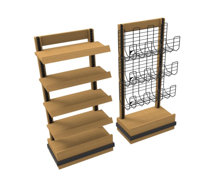 BFC SERIES SIDE WING SHELVING DISPLAY SDCS-002-01B SDCS-002-01C Side Wing Shelving Baguette Display - Hanging Basket 24 13 1/8 50 3/8 24 13 1/8 50 5/8 Birch/maple plywood, baltic birch plywood &