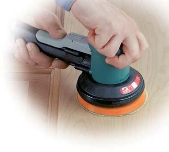 Two-Hand Dynorbital Air-Powered Random Orbital Sander Comfortable, Controlled Two-Hand Operation Long handle allows excellent comfort and control, especially when working on vertical sides of