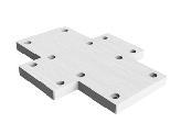 > Series 5E electromechanical axis C_Electrics > 206 Interface plate - slider on slider The kit includes: interface plate, 8 screws +