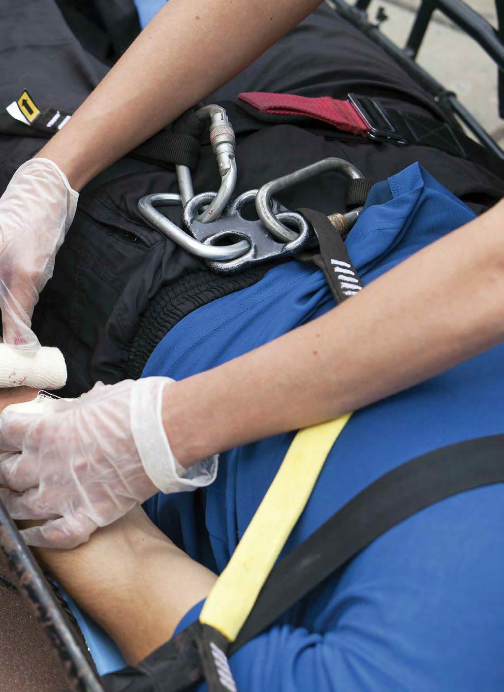Providing appropriate administering and rescue equipment such as immobilisation, resuscitation and defibrillation can reduce the risk of permanent injury