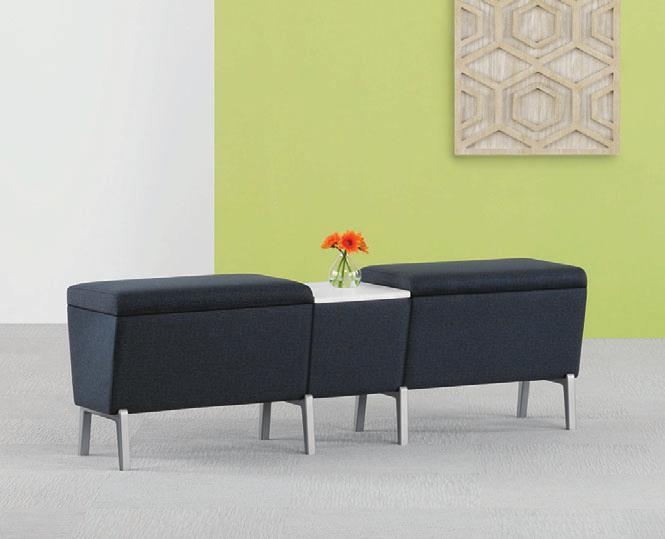 Dabble Series - Modular enches Designed by David Dahl Modular benches available in straight and 45-degree sizes. enches are connected together using shared legs.