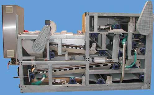 Belt Press KD 12 The belt presses model KD 12-800 / -1200 constitutes a new generation of presses designed and manufactured by Danish Wastewater Equipment A/S, in order to meet the less requiring