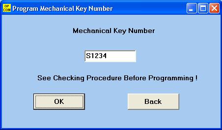 [Program Mechanical Key Number (MKN)] With the help of this function, you can program the MKN of your  This