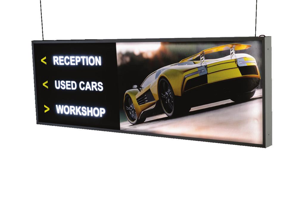 Single sided flat light box, 16''*18'' (414*452 mm) including "cut-out" graphics and LED lenses