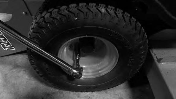 Torque rear wheel lugs to 65-75ft. lbs.
