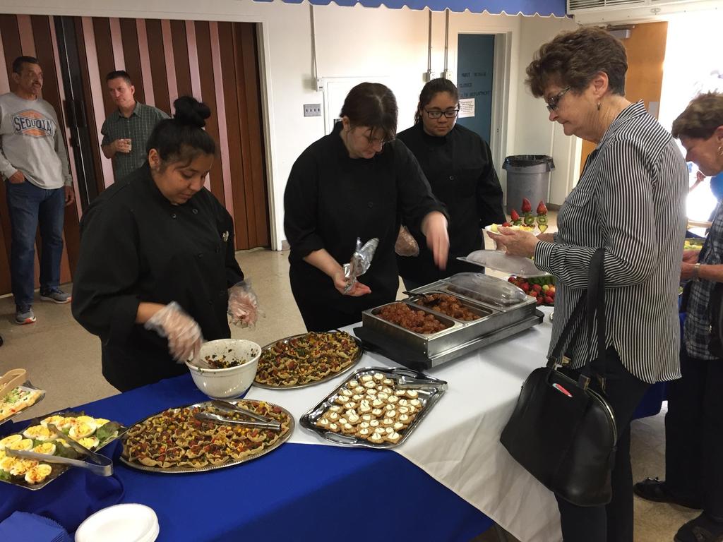 Guests enjoy appetizers made by Chino High s Culinary and