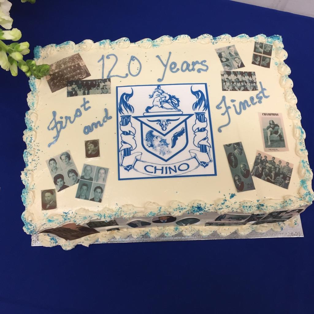 Chino High s 120 th Anniversary cake includes the