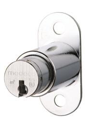 All Medeco cabinet locks feature solid brass and steel construction, available in either fixed or removable core.