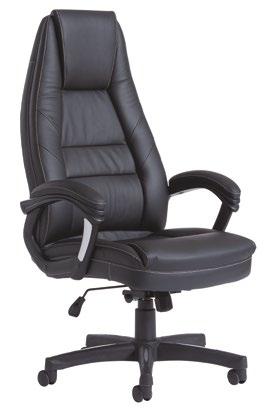 Noble - High back executive chair Noble is a black faux leather, high back managers chair that is