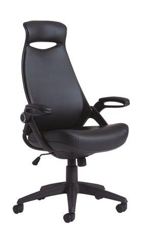 Tuscan - High back managers chair with head support The Tuscan high back managers chair has a uniquely shaped back and headrest which ensures the chair adapts to the users back and