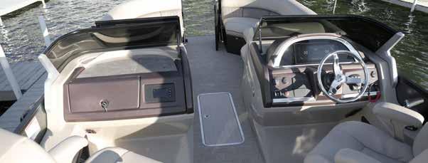 B Dual console model features full tinted windshield, high