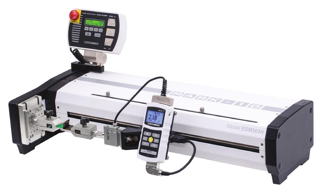 Page 1 of 5 The ESM303H is a highly configurable horizontal force tester for tension and compression measurement applications up to 300 lbf [1.