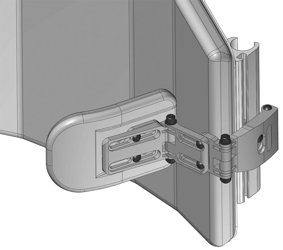 1 Hip Support with Quick Release, page 41. 4.10 Lateral Trunk Support Adjustments 4 mm Allen key 10 mm wrench Fig. 4-29 1. Lift bracket A up to release. 2. Swing lateral rearward.