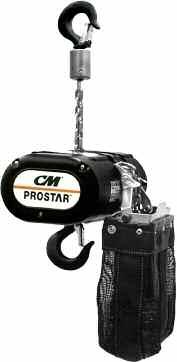PROSTAR CAPACITIES LIFT SPEEDS VOLTAGES 300 to 1000 LBS 60 feet standard 8 to 40 feet/minute Single & 3-phase available Lightweight, quiet and portable, the CM Prostar is designed and built for the