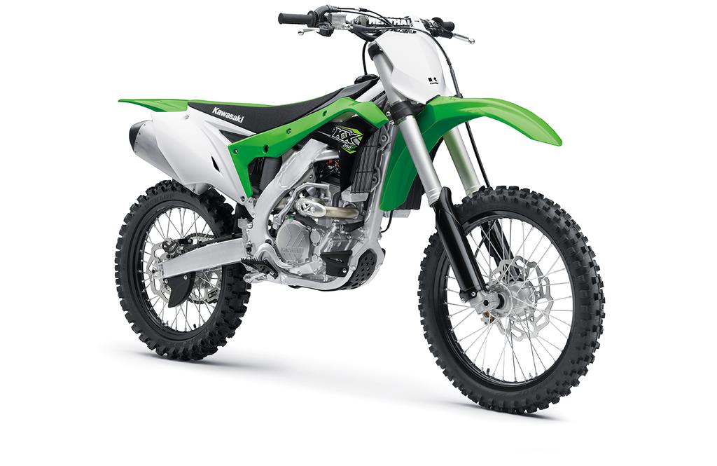 2018 KX250F LIGHT AND FASTER 250CC MOTOCROSSER The KX design philosophy to put midlevel to expert riders on the top step of the podium has not changed