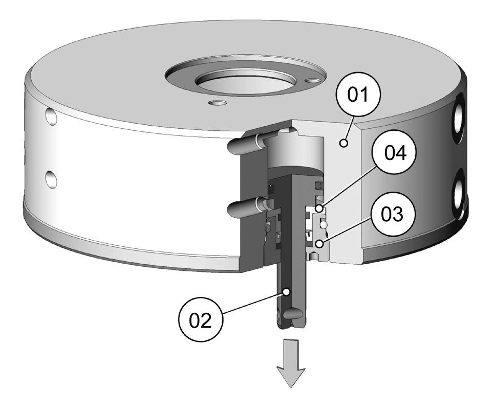 13) ull the piston (02) until it reaches the gasket locator cover (04). In this position, the top of the piston shaft protrudes 24 mm above the cylinder housing (01). Doc003332.