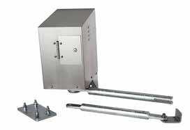 Swing Gate Operators utlise two industrial grade cast iron gear boxes with torque control override quick disconnect facility should mains fail the smart controls mounted in an IP65 stainless steel