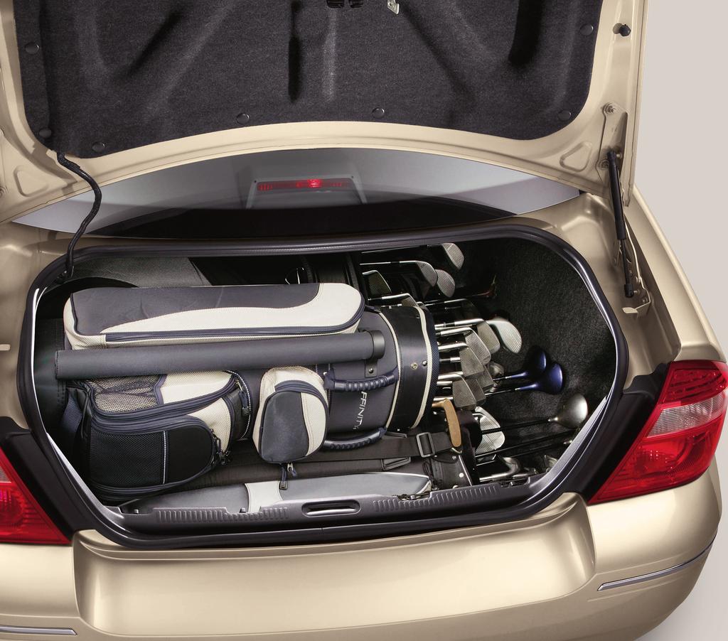 This sedan doesn t skimp. n anything. Especially trunk space. With the largest trunk of any car in North America 21.
