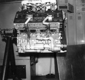 This shot, of a late-1967 specification engine with the ignition box between the inlet trumpets, clearly demonstrates its