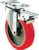 22 & 29 Series 150mm - 200mm Medium Duty Castors: 135kg - 500kg A range of adaptable medium duty 100mm and 150mm pressed steel castors with double ball race heads and a bright zinc finish.