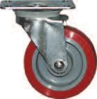 Light to Medium Duty Range Pressed steel bracket with zinc finish Double ball race swivel head Good selection of wheel types Capacities of 85-150Kg Industry standard Top plate dimensions Combined
