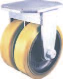 Extra Heavy Duty Castors: 3060kg - 4675kg 2ST & 2FT Series This twin wheeled range are based upon the TST range. The twin wheel design allows heavier loads without increasing the wheel diameter.