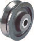 CV & CF Series s s A range of special application cast iron wheels for use on rails or on inverted angle iron track.