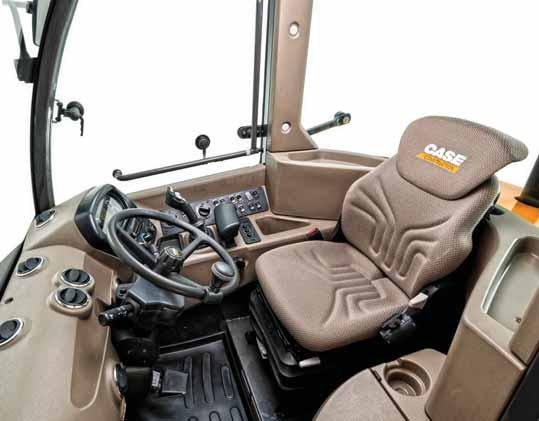PERFECT IN EVERY MISSION COMFORT CAB Work around the clock ALL-IN-ONE Joystick Adjustable wrist rest 10 air vents Tilting adjustment of the steering wheel 2,5 m SUPERIOR CAB SAFETY Cab structure: