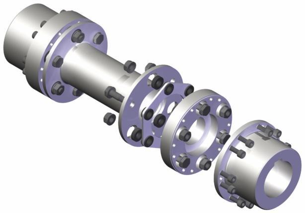 Torsionally Rigid All-Steel Couplings ARPEX ARP-6 Series General information Design NAN: The design of an ARPEX NAN coupling of the ARP-6 series is shown in the following illustration.