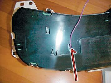 Run the remaining wire through a hole in the back cover and reattach the cover back into place. (Fig.25) Fig.