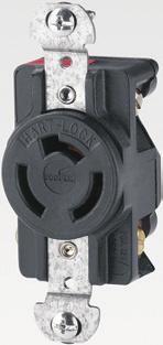 receptacle face One piece brass contacts offer superior performance and minimum heat rise Back and side wiring terminal clamps for easy, secure wiring 7310B 7328N