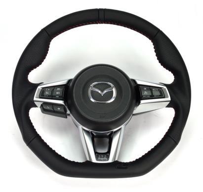 CORKSPORT Performance Steering Wheel 2016+ Mazda MX-5 PRODUCT DESCRIPTION: A thicker outer ring combined with enhanced thumb grooves and a flat bottom give your interior a much needed visual boost
