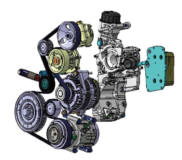 System Supplementary devices Belt drive Cooling Lubrication Components Power steering pump