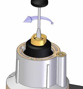 Turn screw driver counter-clockwise to increase or clockwise to decrease step pressure. 4. Replace cap on top of the coil. Figure 6 Characterized opening.