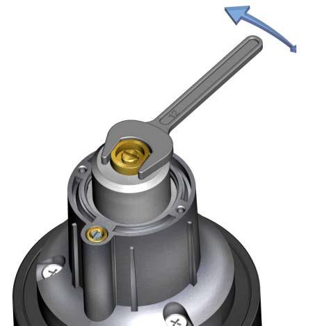 Turn screw driver clockwise to decrease the opening speed and therefore the time till full opening will increase. Replace cap on top of the coil.