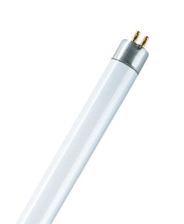 HE 14 W/865 LUMILUX T5 HE Tubular fluorescent lamps 16 mm, high efficiency, with G5 base Areas of application _ Public buildings _ Offices _ Shops _ Supermarkets and