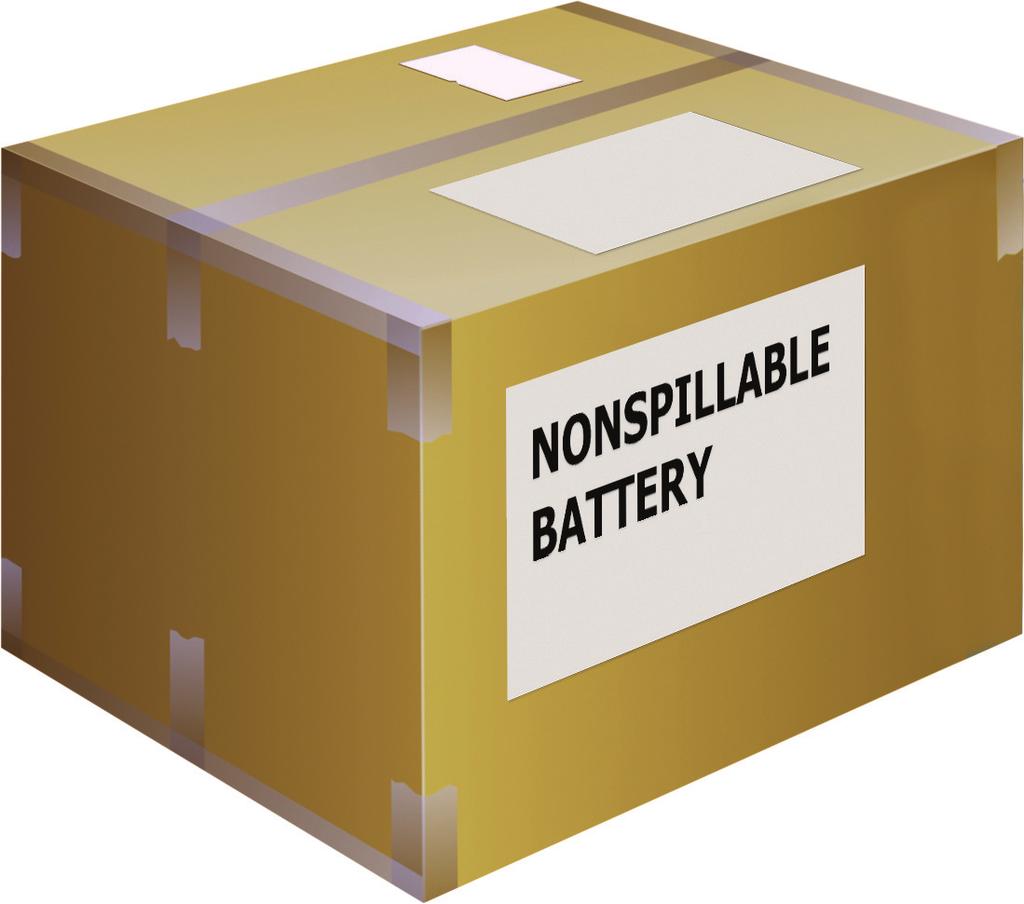 Nonspillable batteries must be marked: NONSPILLABLE or NONSPILLABLE BATTERY meets pressure differential and vibration testing standards found in 173.