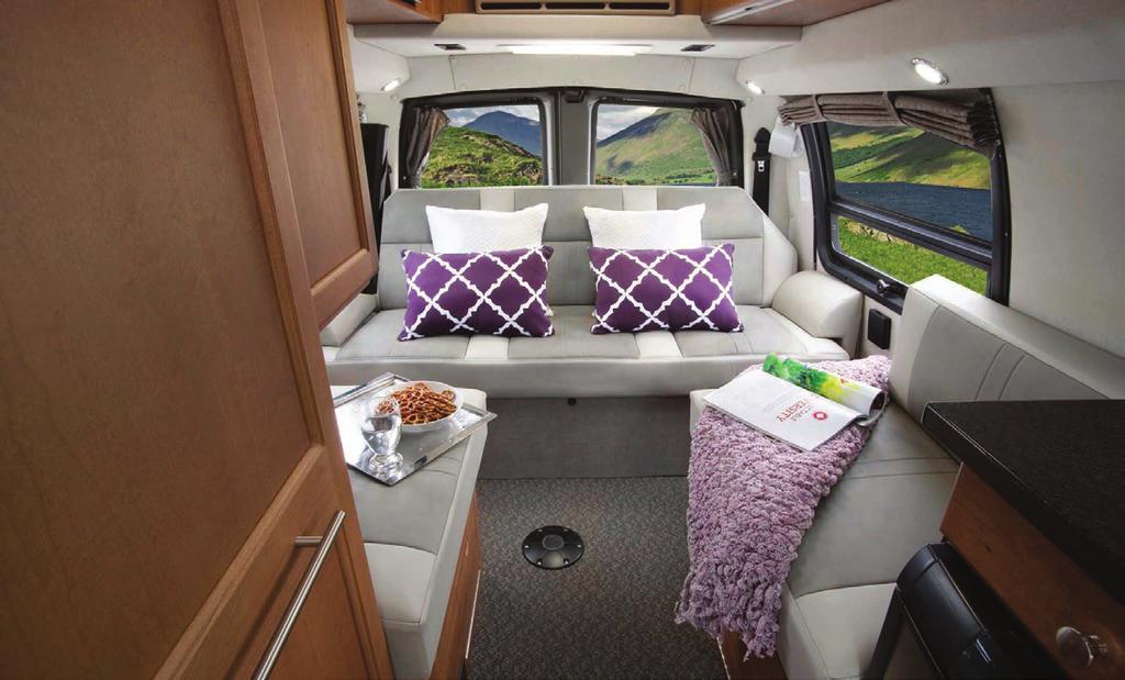 Offering all the comforts of home, the 190 Popular, includes a full-length wardrobe,